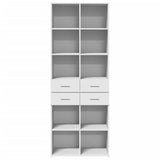 Highboard White 70x42.5x185 cm Engineered Wood 3281462