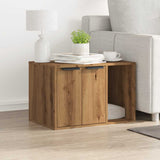 Cat Litter Box Enclosure Artisian Oak 60x40x40 cm Engineered Wood 857732