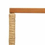 Outdoor Table Natural 80 x 40 x 40 cm Steel and Poly Rattan 42025146
