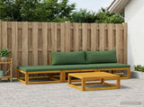 Sofa Set 4 pcs Natural Solid Acacia Wood 3417272