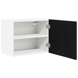 Hanging Cabinet 2 pcs Black Oak and White 50 x 31 x 40 cm 884149