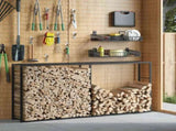 Firewood Rack Black 100x30x209 cm Steel 4018469