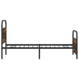 Bed Frame Without Mattress 90x200 cm Smoked Oak Engineered Wood 4100220