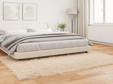 Faux Sheepskin Rug Tafalla Beige 120 x 170 cm Polyester 42021482