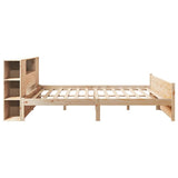 Bookcase Bed without Mattress 200x200cm Solid Wood Pine 3322445