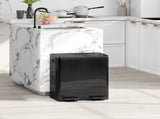 40L Dual Compartment Stainless Steel Bin, with Deodoriser Holders - Glossy Black T3398P344544