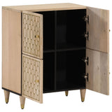 Side Cabinet 60x33x75 cm Solid Wood Mango 358274