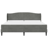 Bed Frame with Headboard Dark Grey 180 x 200 cm Velvet 3415278
