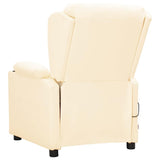 Massage Chair Cream Faux Leather 339078