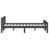 Bed Frame Dark grey Solid pinewood, plywood Double Durable 322095