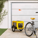 Pet Bike Trailer Yellow and Black Oxford Fabric&Iron 93924