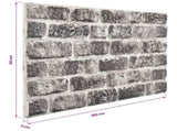 Wall Panels 10 pcs Dark Grey and White 100 x 50 cm EPS Foam 332925