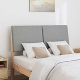 Upholstered Headboard Light Grey 135 cm Solid Pine Wood 879289