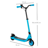Electric Scooter, 120W Motor E-Scooter, Adjustable Height, Rear Brake for Ages 6 Years - Blue T3398P349442