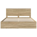 Bed Frame with Headboard Sonoma 180 x 200 cm Solid Pine Wood 3409320