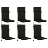 High Back Chair Cushion GEMERT 6 pcs 100% Polyester Black 945710