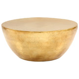 Coffee Table Hammered Aluminium 70x30 cm Brass 246508