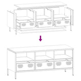TV Cabinet White 101.5x39x43.5 cm Cold-rolled Steel 851327