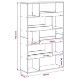 Book Shelf Black oak 100 x 33 x 156.5 cm Engineered Wood 3446640
