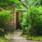 ZNTS Nature Garden Arch Metal 100x37x230cm Black 434651