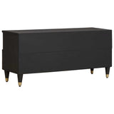TV Cabinet with Drawer Black 100 x 33 x 46 cm Solid Mango Wood 4018826