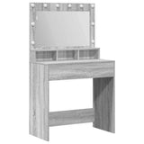 Dressing Table Grey Sonoma 78.5 x 41 x 135 cm Engineered Wood 865114