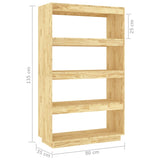 Book Cabinet/Room Divider 80x35x135 cm Solid Pinewood 810889