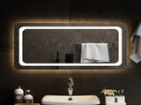 LED Bathroom Mirror Transparent 90 x 50 cm Tempered Glass 42045839