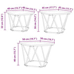 ZNTS Side Tables 3 pcs Grey Sonoma Engineered Wood 868282