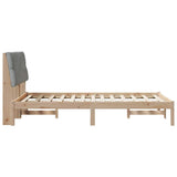 Bed Frame Light Grey 120 x 200 cm Solid Pine Wood 878819