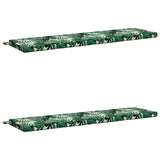 2-Piece Bench Cushions SOEST 2 pcs 100% Polyester Leaf Pattern 949011