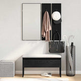 Hallway Furniture Set 4 pcs Black Oak Engineered wood 862107