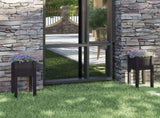 Garden Planters 2 pcs Black 31x31x70 cm Solid Pinewood 810788