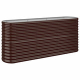 Garden Raised Bed Galvanised Steel 152x40x68 cm Brown 318895