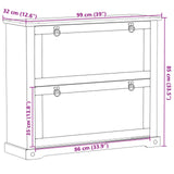 Shoe Cabinet Corona White 99 x 32 x 85 cm Solid Pine Wood 42024953