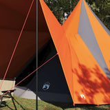Tipi Tent with Roof Grey and Orange 510 x 690 x 330 cm Taffeta 42000986