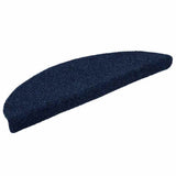 Stair Mats Self-adhesive 15 pcs 56x17x3 cm Navy Half Round 322356