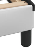 Bed Frame without Mattress "Zadar" White and Black 200x200 cm Faux Leather 3208211