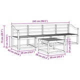 Outdoor Sofa Set 5 pcs Natural 3365987