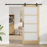 Sliding Door ORKDAL Natural and Black 93 x 211 cm 3332205