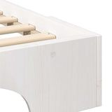Bed Frame White 90 x 220 cm Solid Pine Wood 872915