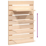 ZNTS Wall-mounted Bedside Shelves 2 pcs Solid Wood Pine 824768