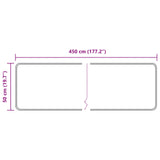 Rug Runner MARSA Grey 50 x 450 cm Polyester and PVC 42023189