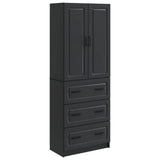 Cabinet Set 2 pcs Black 66 x 34.5 x 87 cm Engineered Wood 3416962