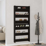 Shoe Cabinet 2 pcs Black Oak 86 x 18 x 90 cm Engineered Wood 875030