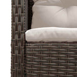 Garden Sofa Set 6 pcs Brown and cream Poly Rattan 4104701