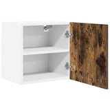 Hanging Cabinet 2 pcs Smoked Oak and White 40 x 31 x 40 cm 884139