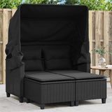 Garden Sofa Black 365781