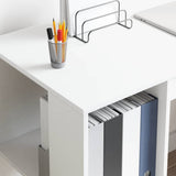 Desk with Shelf White 130 x 50.5 x 75 cm Engineered Wood 869498