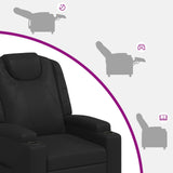 Recliner Chair Black 75 x 95 x 106 cm Fabric 42051139